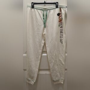 Moana Disney Princess Licensed French Jogger Lounge Pant Cream XL NWT